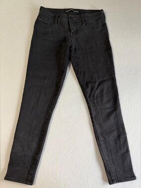 Express Jeans Stella Low Rise Skinny Ankle s2 Women’s Stretch Black Zip Leg